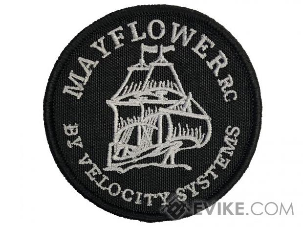 Mayflower RC by Velocity Systems Embroidered Hook & Loop Morale Patch (Color: Black)