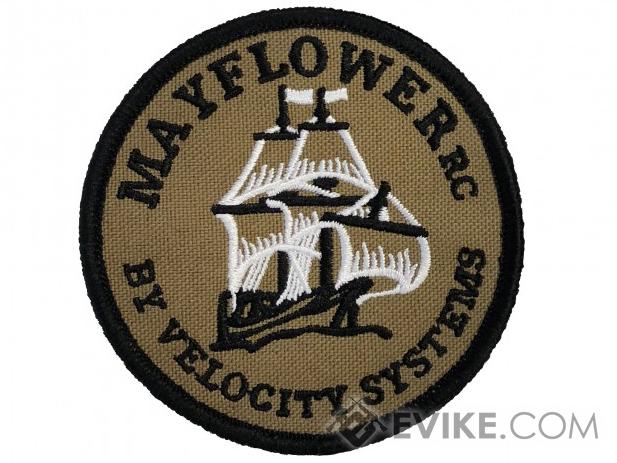 Mayflower RC by Velocity Systems Embroidered Hook & Loop Morale Patch (Color: Coyote Brown)