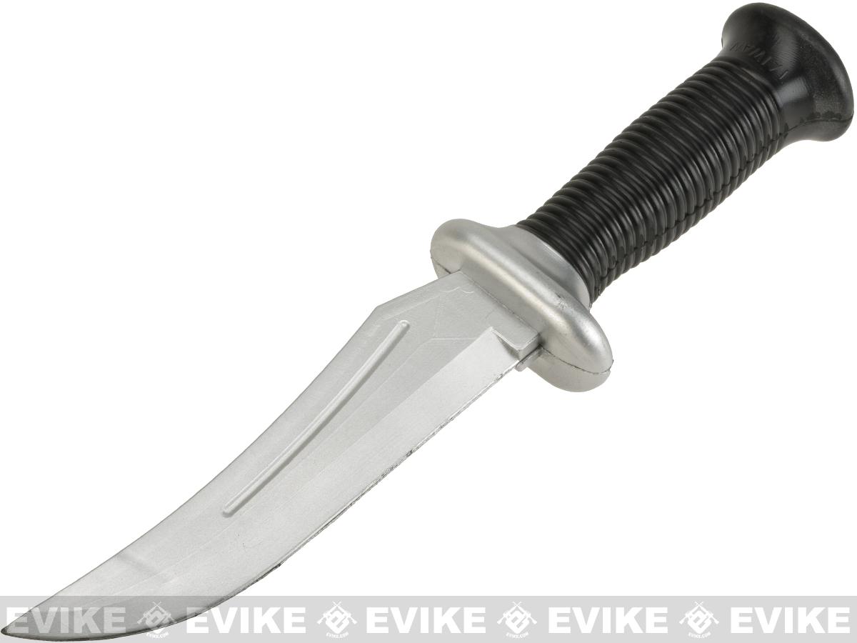 Master Cutlery 10 Rubber Combat Style Training Knife - Black/Silver
