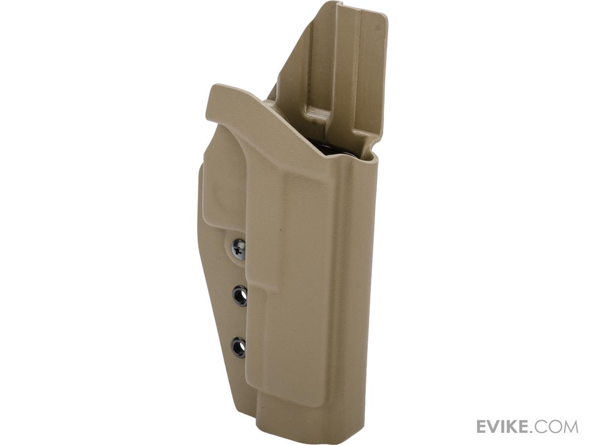 MC Kydex Airsoft Elite Series Pistol Holster for Glock 17/22/33 (Model: Flat Dark Earth / No Attachment / Right Hand)