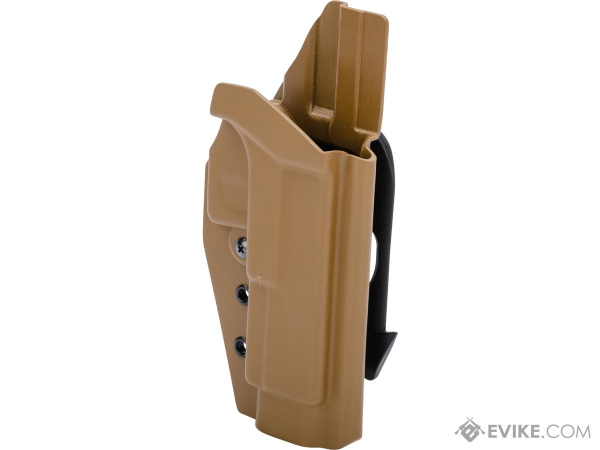 MC Kydex Airsoft Elite Series Pistol Holster for Glock 19/17/22/33 (Model: Coyote Brown / MOLLE Mount / Right Hand)