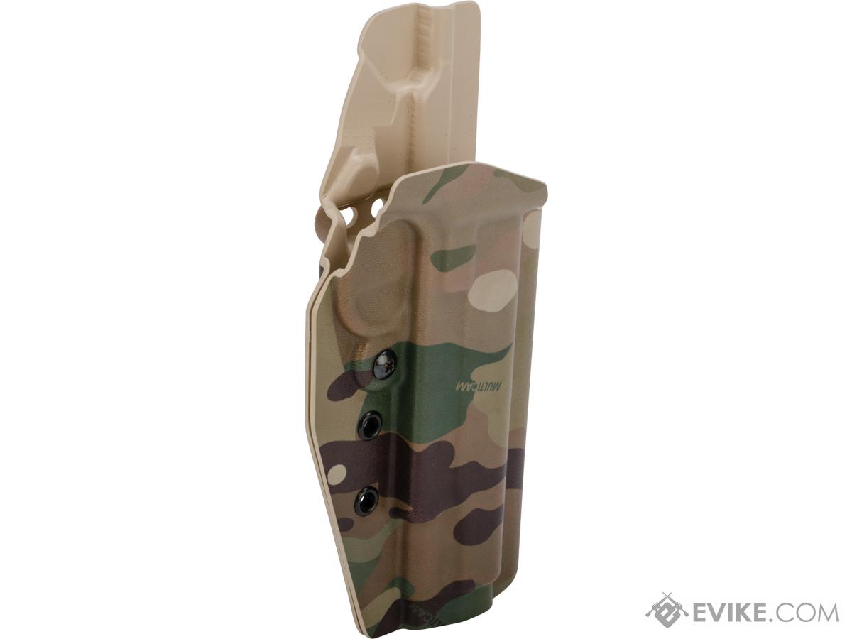 MC Kydex Airsoft Elite Series Pistol Holster for Single Stack 1911 (Model: Multicam / No Attachment / Right Hand)