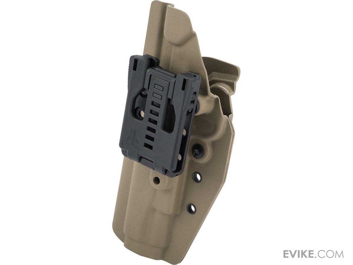 MC Kydex Airsoft Elite Series Pistol Holster for 1911 (Model: Flat Dark Earth / TEK-LOK Black / Right Hand)