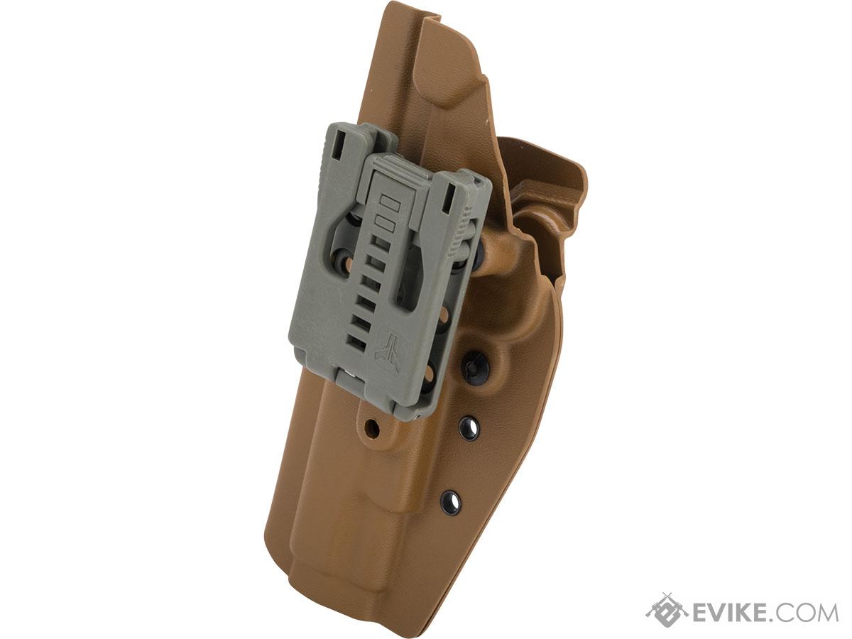 MC Kydex Airsoft Elite Series Pistol Holster for 1911 (Model: Coyote Brown / TEK-LOK Foliage Green / Right Hand)