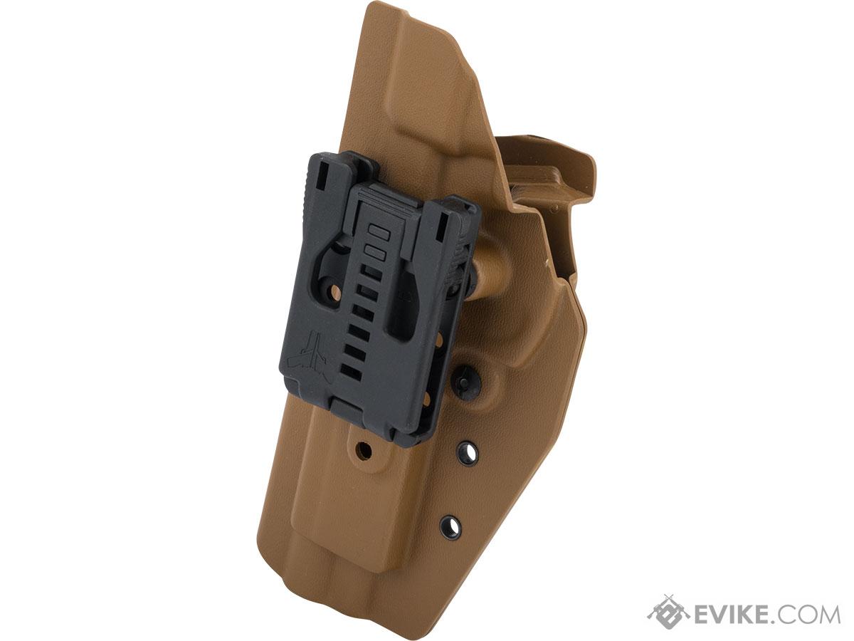 MC Kydex Airsoft Elite Series Pistol Holster for CZ SP-01 Shadow (Model: Coyote Brown / TEK-LOK Black / Right Hand)