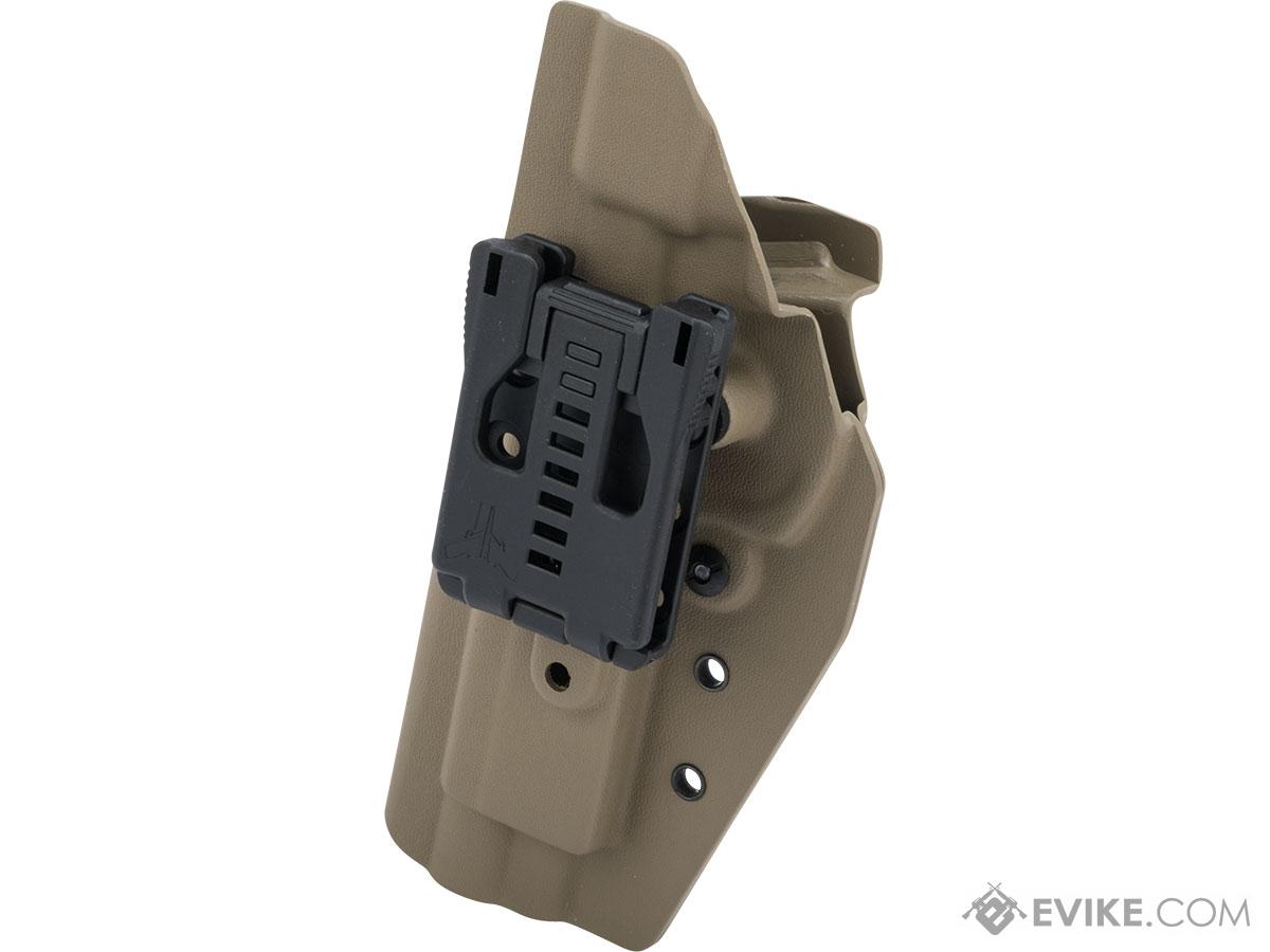 MC Kydex Airsoft Elite Series Pistol Holster for CZ SP-01 Shadow (Model: Flat Dark Earth / TEK-LOK Black / Right Hand)