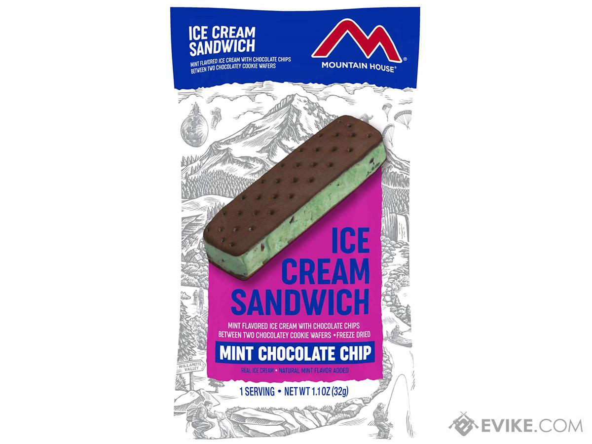 Mountain House Freeze Dried Camping Food (Menu: Mint Chocolate Chip Ice Cream Sandwich / Dessert)