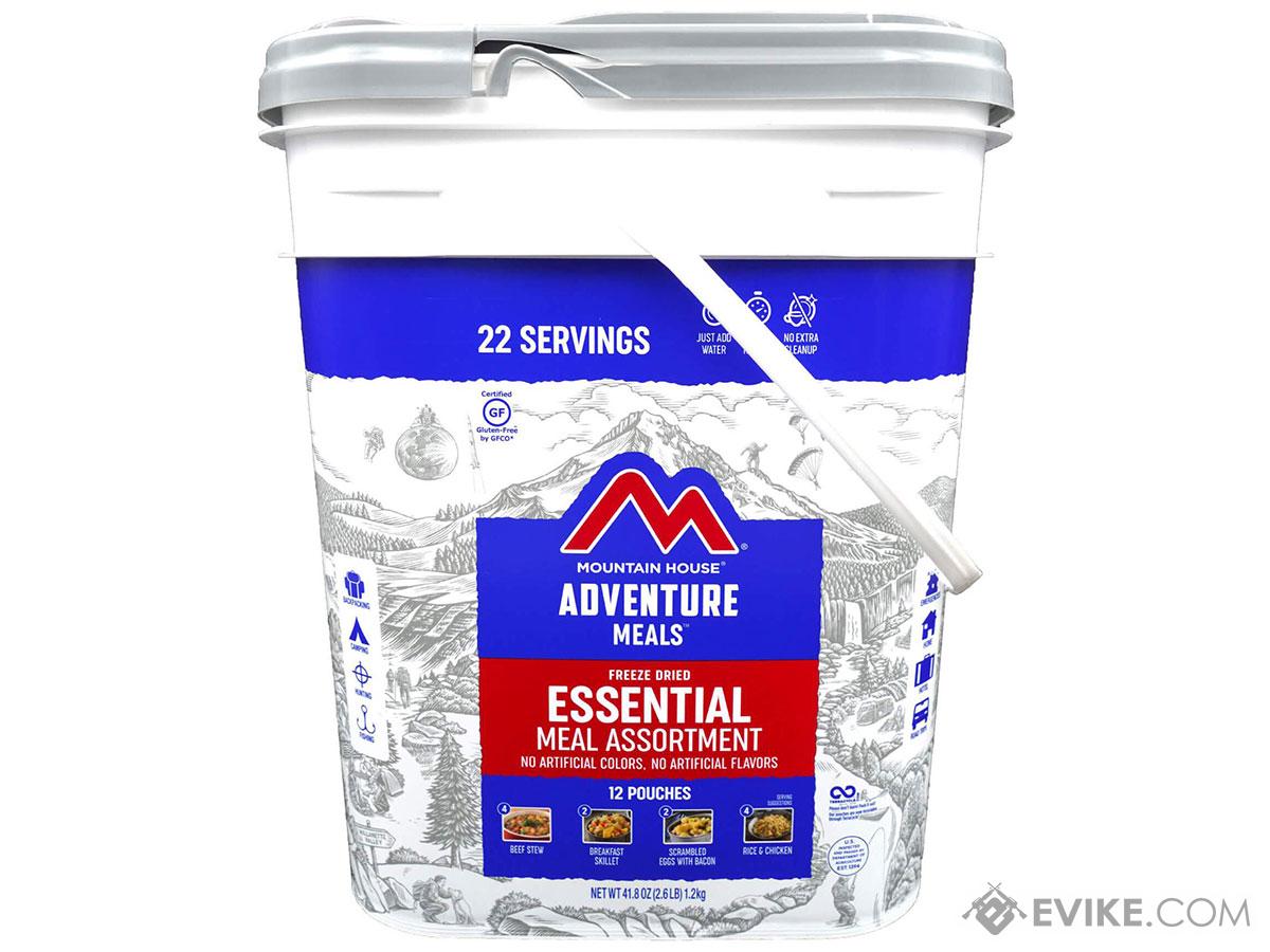 Mountain House Freeze Dried Camping Food Meal Bucket (Set: Essential - Assortment)