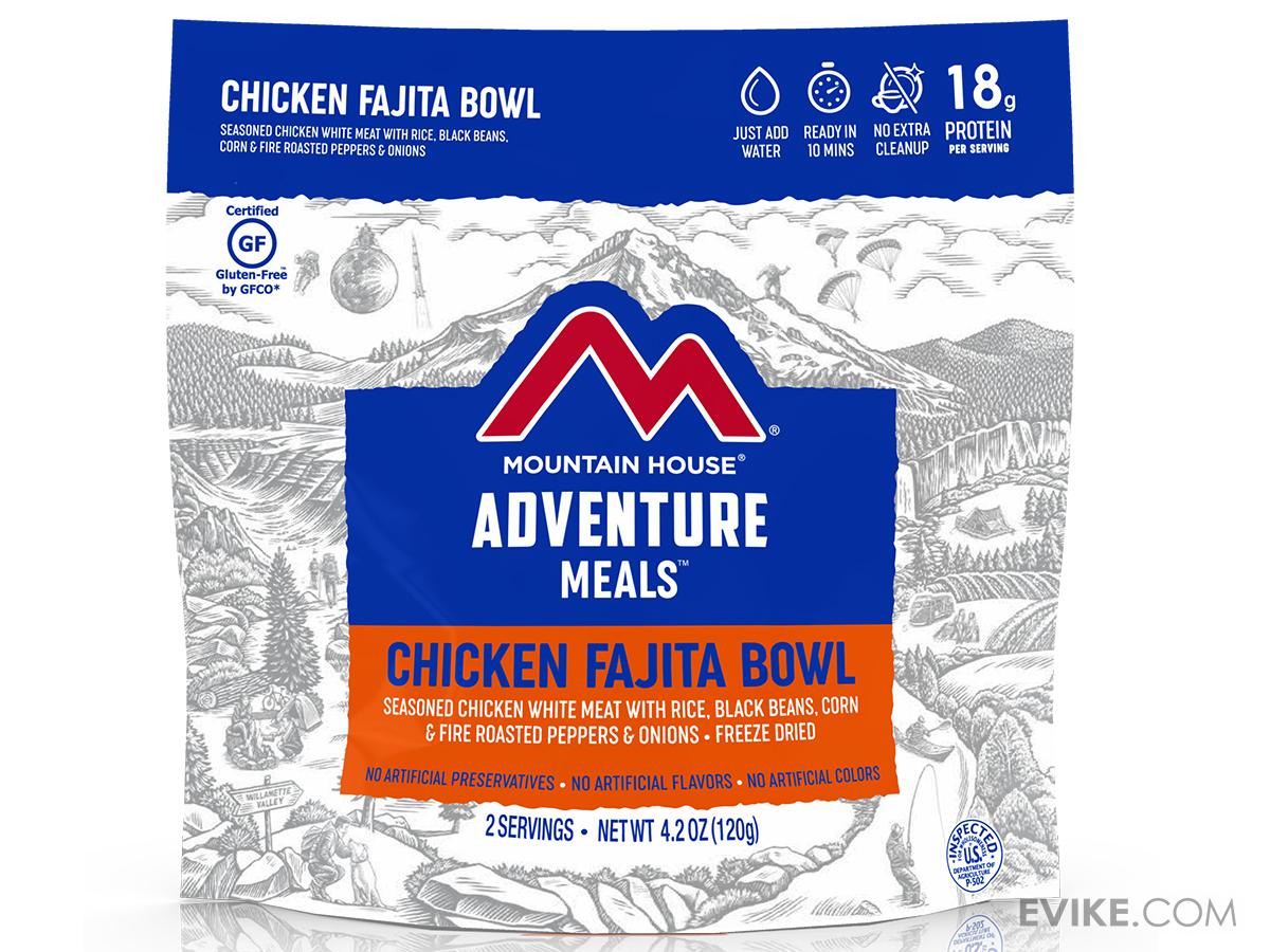 Mountain House Freeze Dried Camping Food (Menu: Chicken Fajita Bowl / Entree)