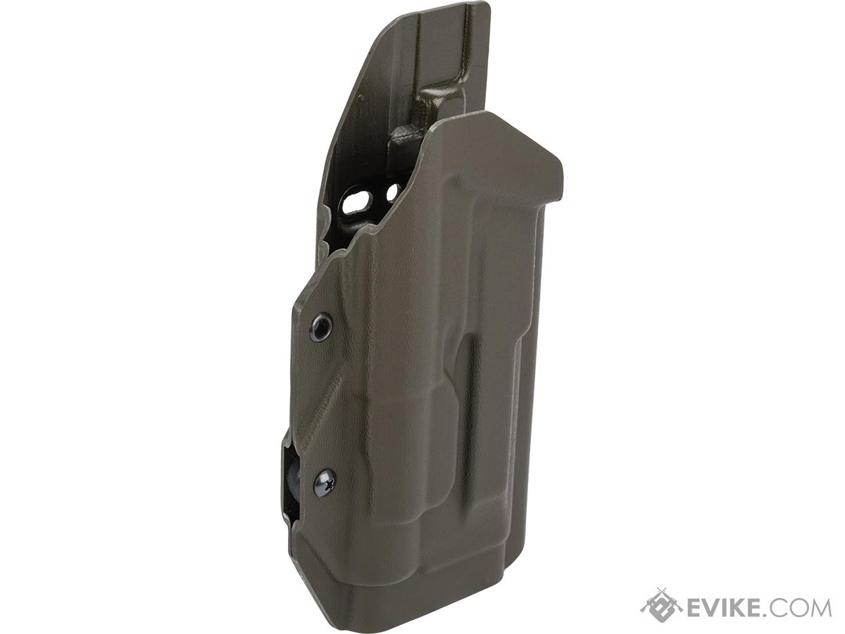 MC Kydex Airsoft Elite Series Pistol Holster for M9A1 w/ TLR-1 Flashlight (Model: OD Green / No Attachment / Right Hand)
