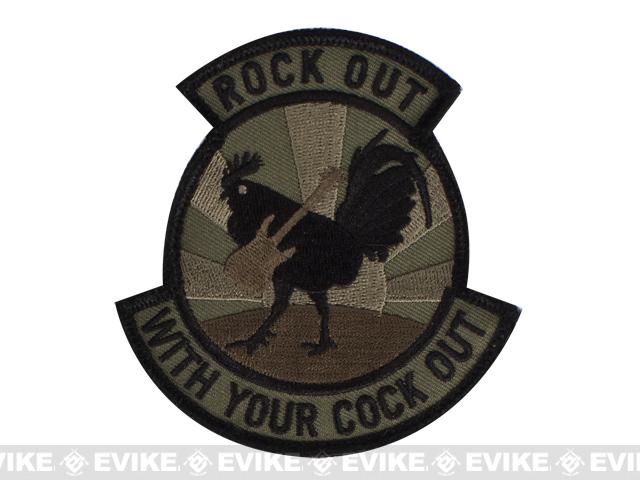 Mil-Spec Monkey Rock Out Hook and Loop Patch (Color: Forest)