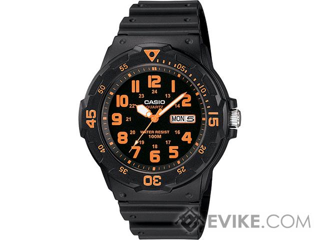Casio MRW200HB Analog Military Watch (Color: Orange / Black)