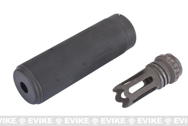 Element QD Barrel Extension with Masada Type Steel Flash Hider (Color: Black - Short / 14mm Negative)