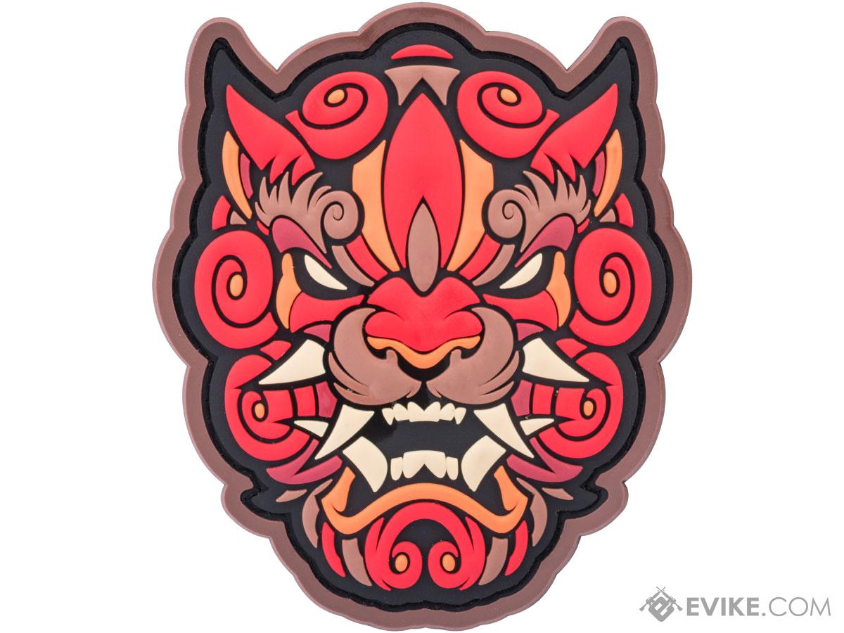 Mil-Spec Monkey Foo Dog Head 1 PVC Morale Patch (Color: Red)