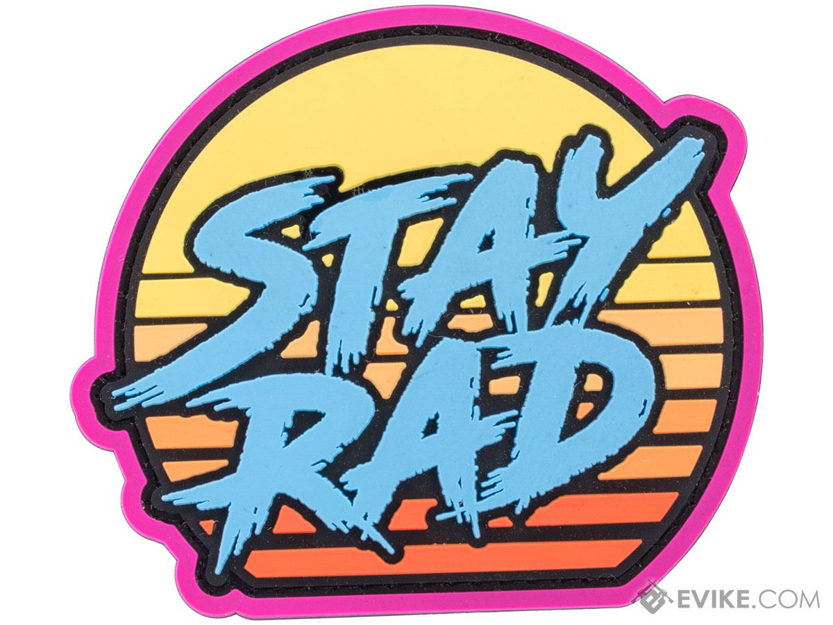 Mil-Spec Monkey Stay Rad Sunset PVC Morale Patch (Color: Blue)