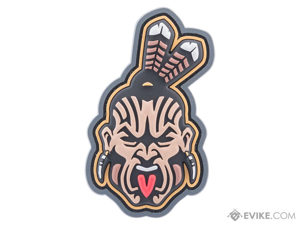 Mil-Spec Monkey Maori Warrior Head 1 PVC Morale Patch (Color: Full Color)