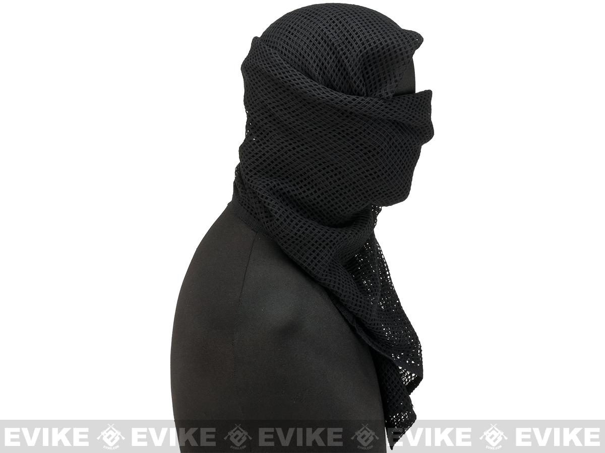 Military Grade 100 Cotton Sniper Veil Head Wrap / Scarf Black, Tactical Gear/Apparel, Head