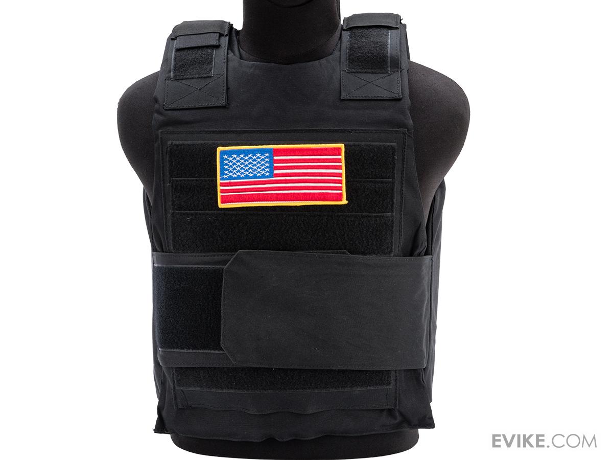 Matrix Delta Force Style Body Armor Shell Vest w/ US Flag Patch (Color