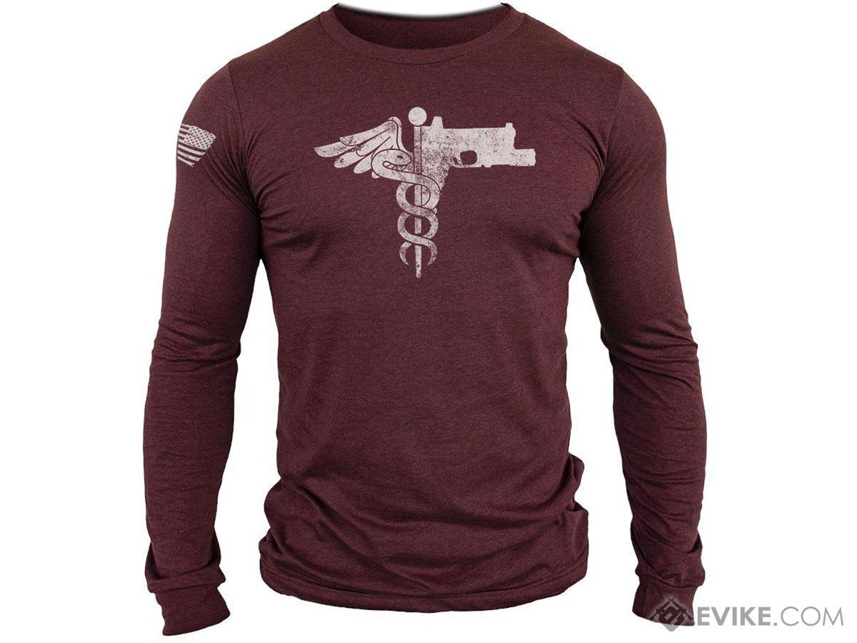 MUSA Trauma Medical Shooter Long Sleeve Shirt (Color: Cardinal Heather / Small)