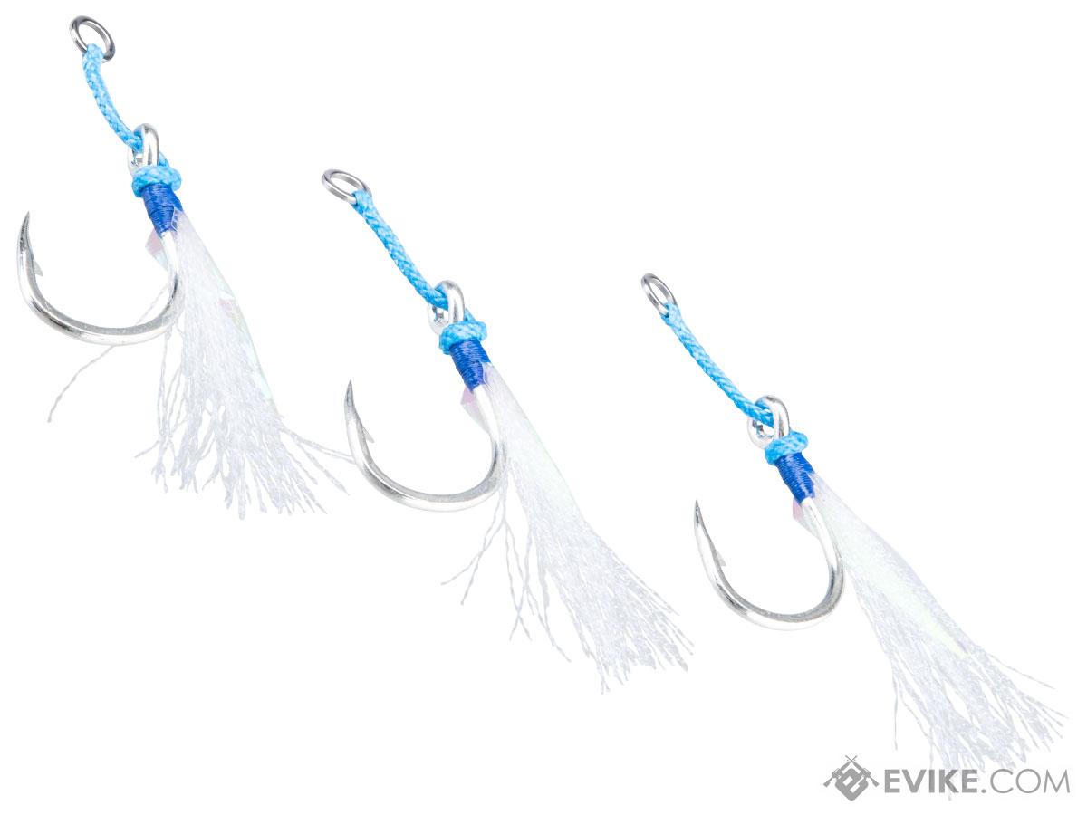 Mustad Ocean Crystal Jigging Assist Rig (Size: 5/0 / Blue w/ Flash & Ring),  MORE, Fishing, Hooks & Weights -  Airsoft Superstore