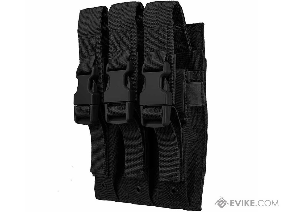 VISM by NcStar Triple Hicap Pistol / SMG Magazine Pouch (Color: Black)