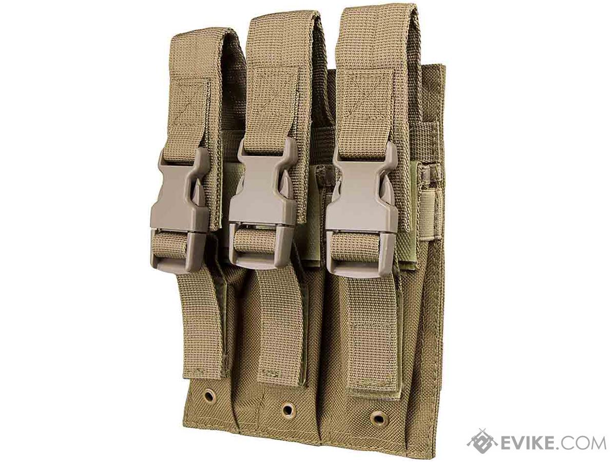 VISM by NcStar Triple Hicap Pistol / SMG Magazine Pouch (Color: Tan)