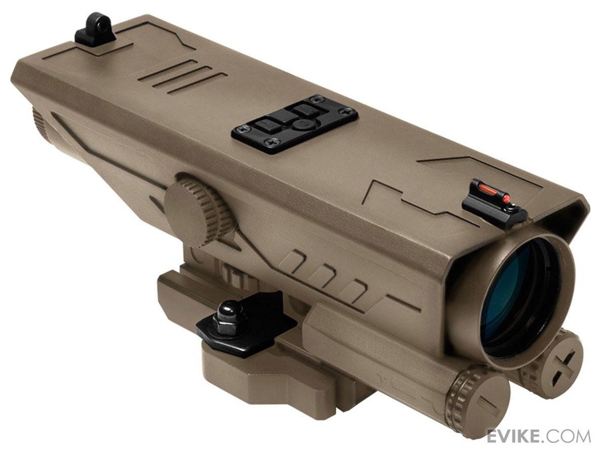 VISM DELTA Illuminated 4x30 Scope with White & Red Navigation Lights (Color: Tan / P4 Reticle)