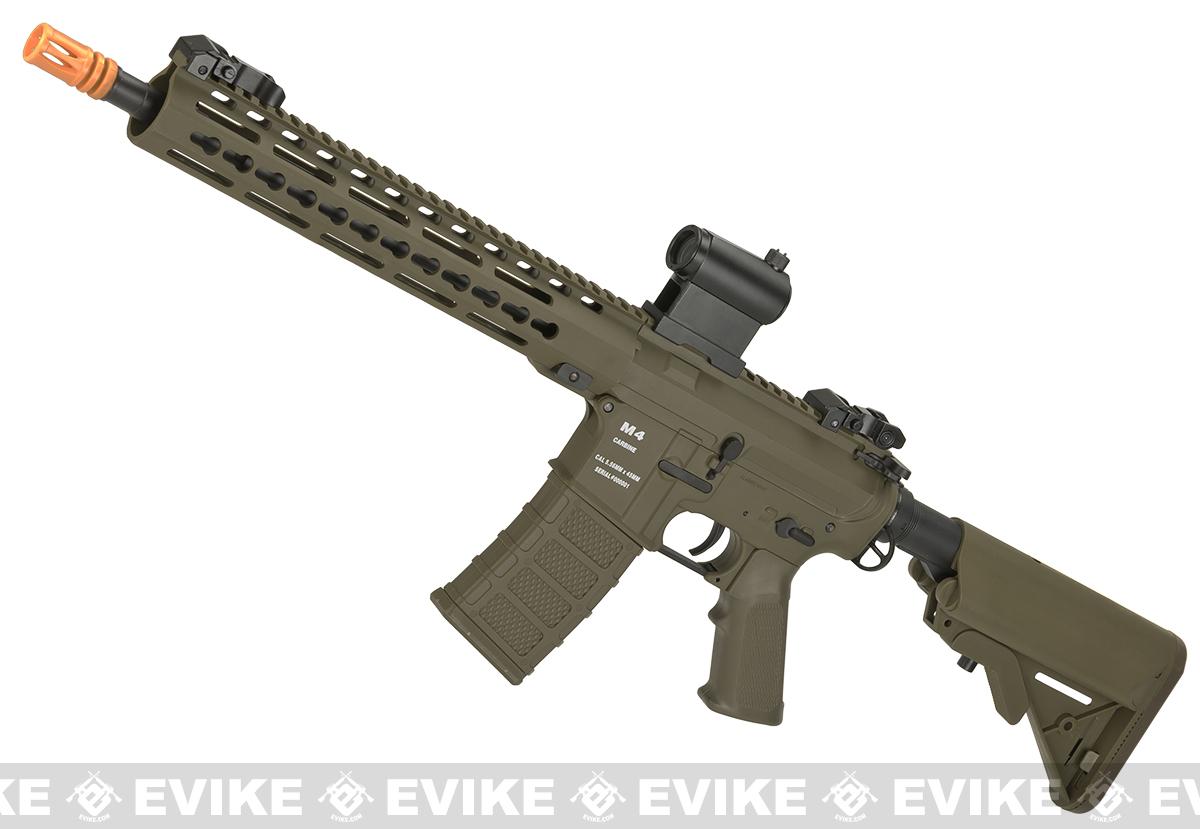 Classic Army Polymer  KM12 M4 Airsoft AEG Rifle with 12 KeyMod Handguard (Color: Dark Earth)