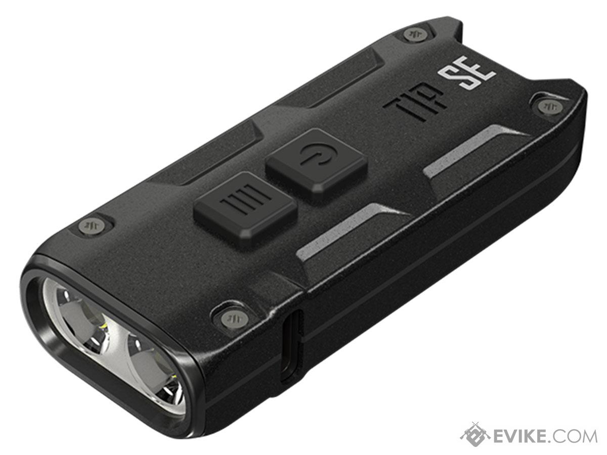 NiteCore TIP SE 700 Lumen USB-C Rechargeable Dual Core Metallic Keychain Flashlight (Color: Black)