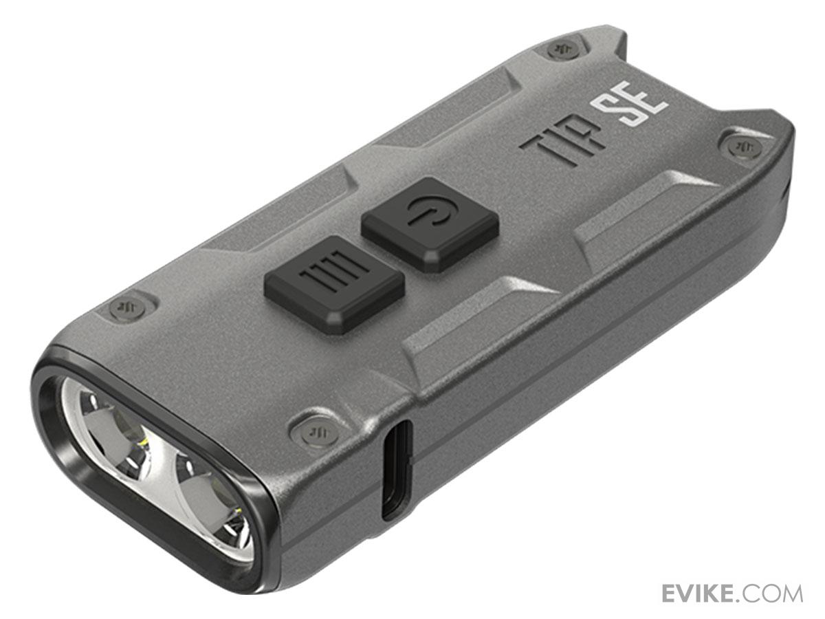 NiteCore TIP SE 700 Lumen USB-C Rechargeable Dual Core Metallic Keychain Flashlight (Color: Grey)