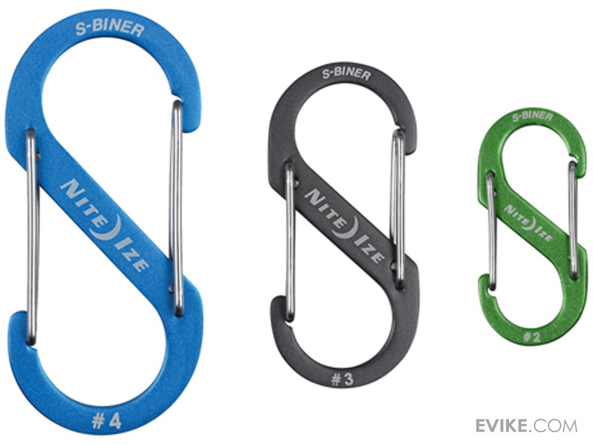 Nite Ize SBiner Aluminum Dual Carabiner (Size 2, 3, 4 / Green