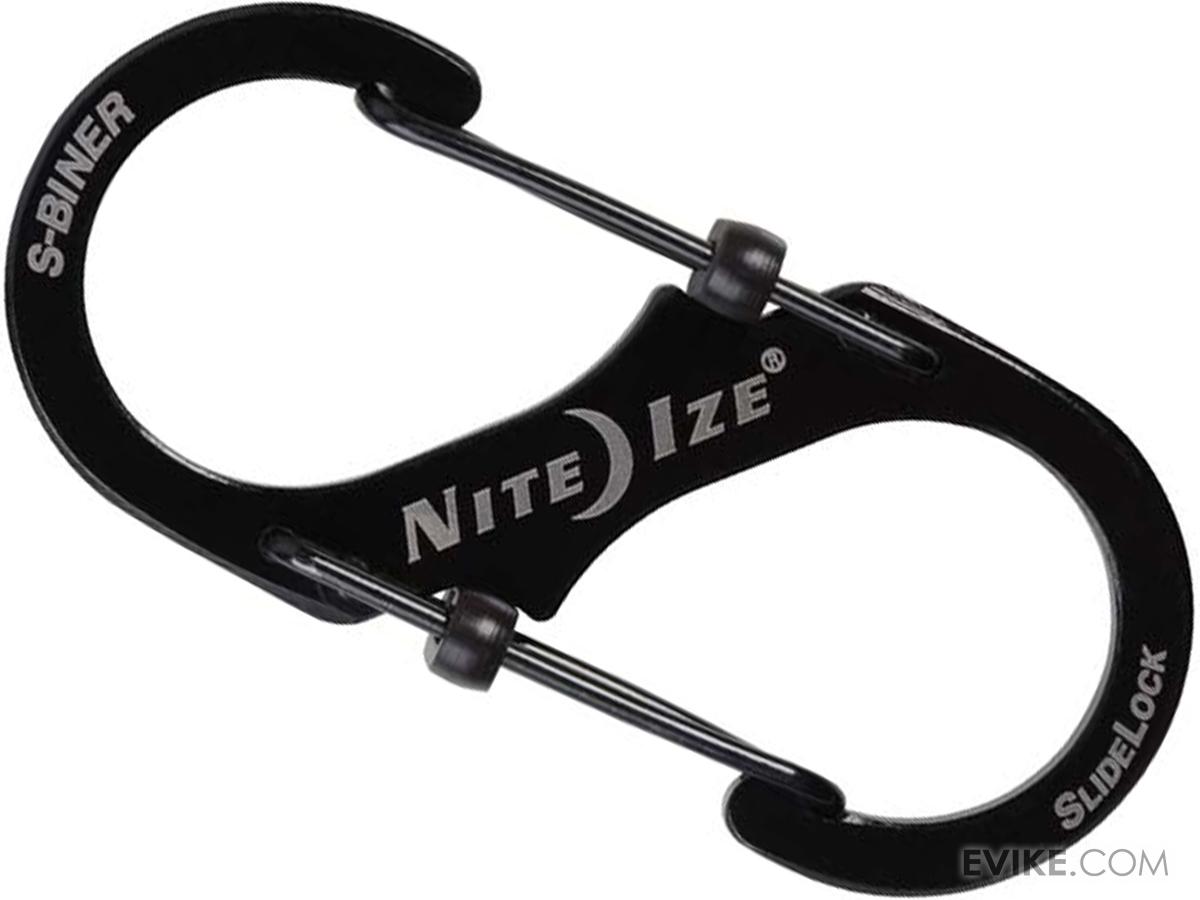 Black Nite Ize Size-2 S-Biner SlideLock Carabiner Locking Carabiner Key Chain Stainless-Steel Black Nite Ize Size-2 S-Biner SlideLock Carabiner Locking Carabiner Key Chain Stainless-Steel
