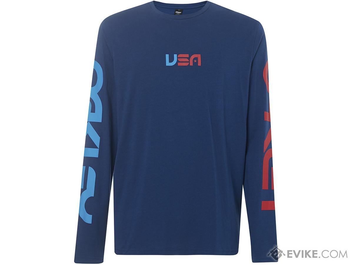 Oakley USA Star Long Sleeve Tee (Color: Dark Blue / Small)