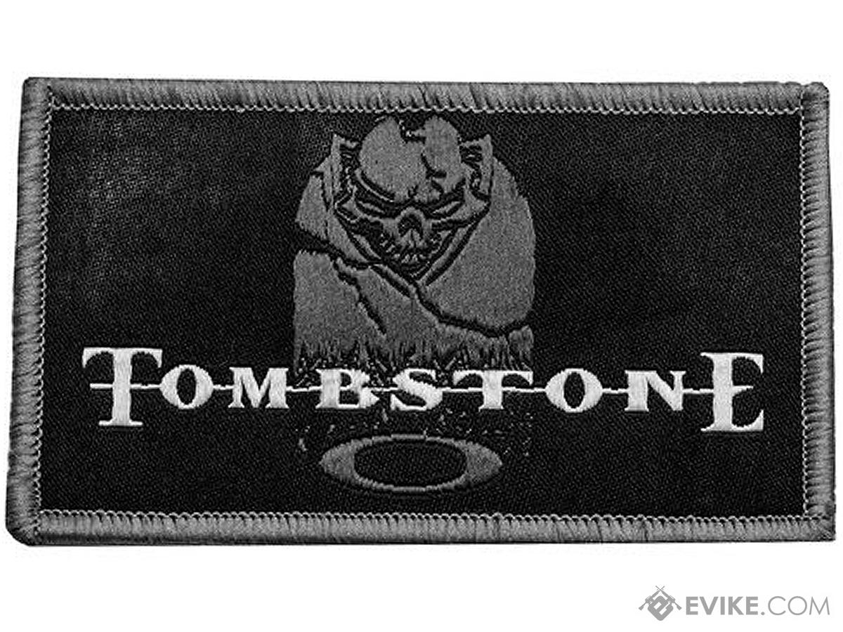 Oakley SI Hook and Loop Tombstone Morale Patch (Color: Grey)