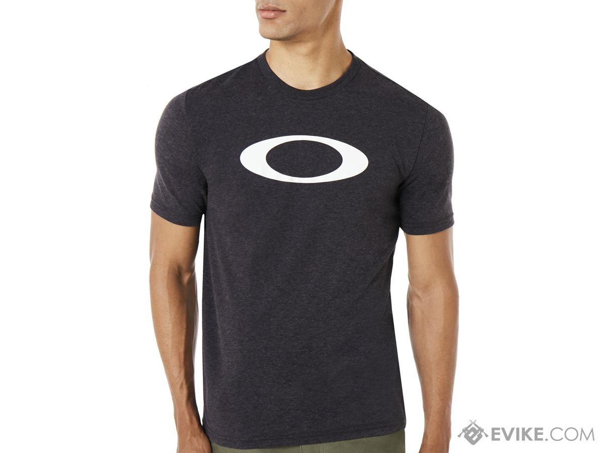 Oakley O-Bolt Ellipse Short Sleeve Logo Tee (Color: Blackout Light Heather / X-Large)