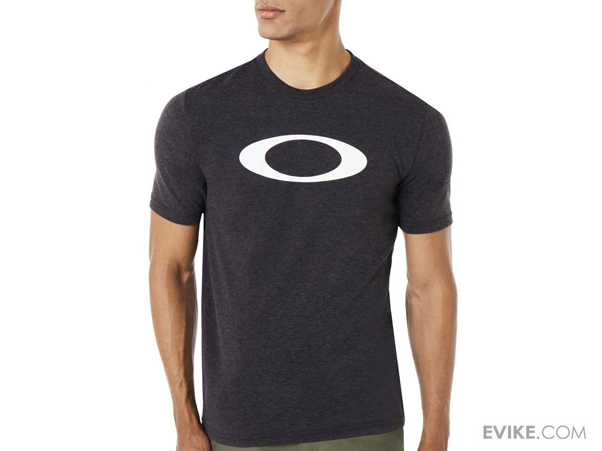 Oakley O-Bolt Ellipse Short Sleeve Logo Tee (Color: Blackout Light Heather / X-Large)