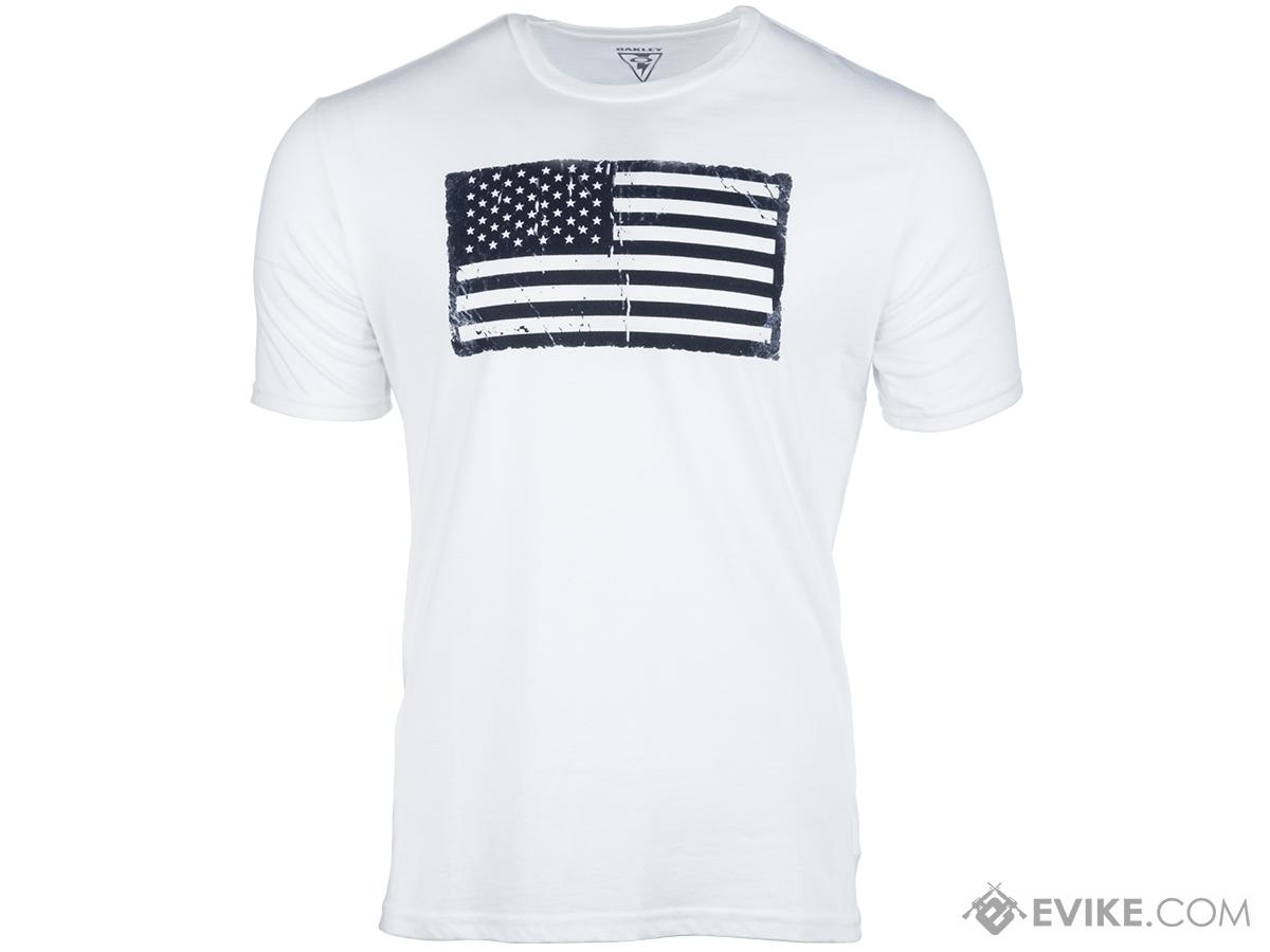 Oakley Distressed Flag Tee (Color: White / Large)