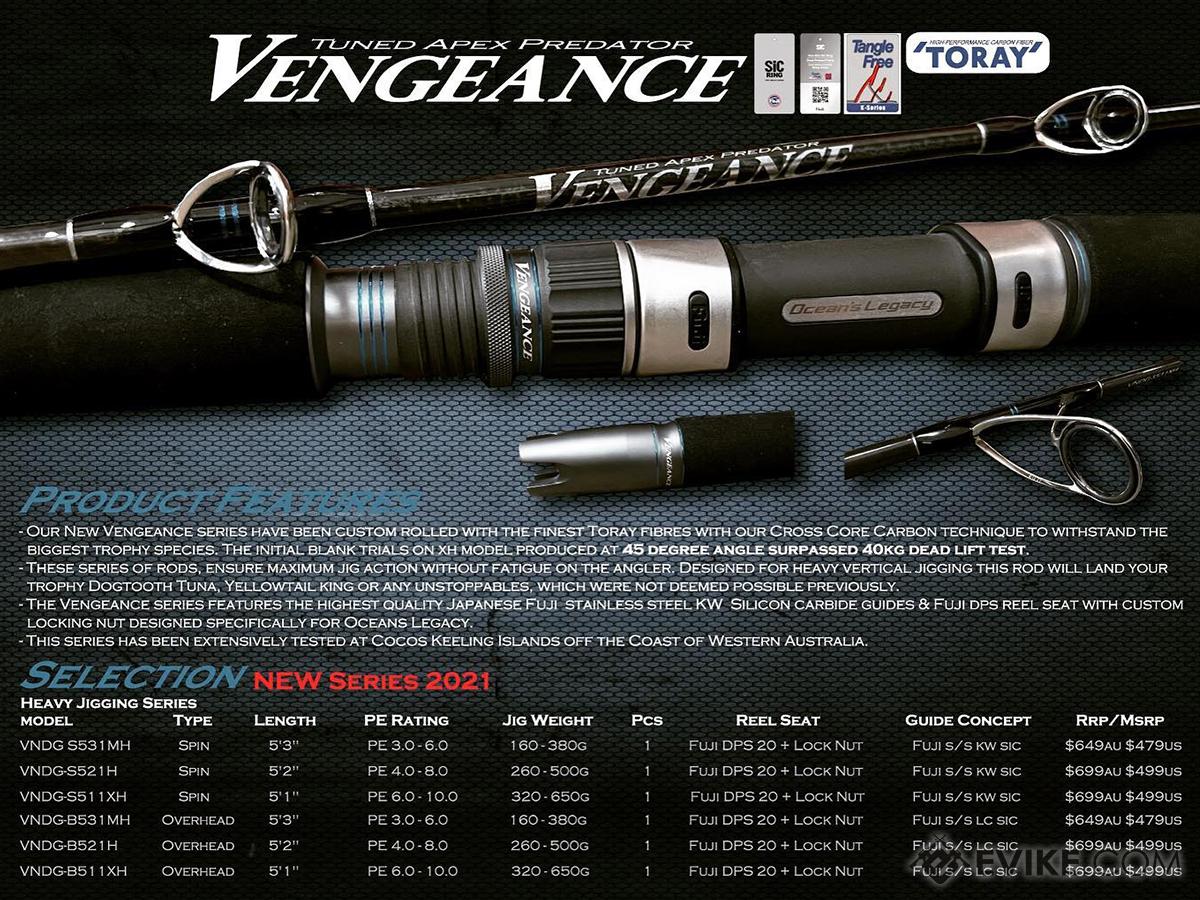 Ocean's Legacy Vengeance Apex Predator Series Fishing Rod (Model