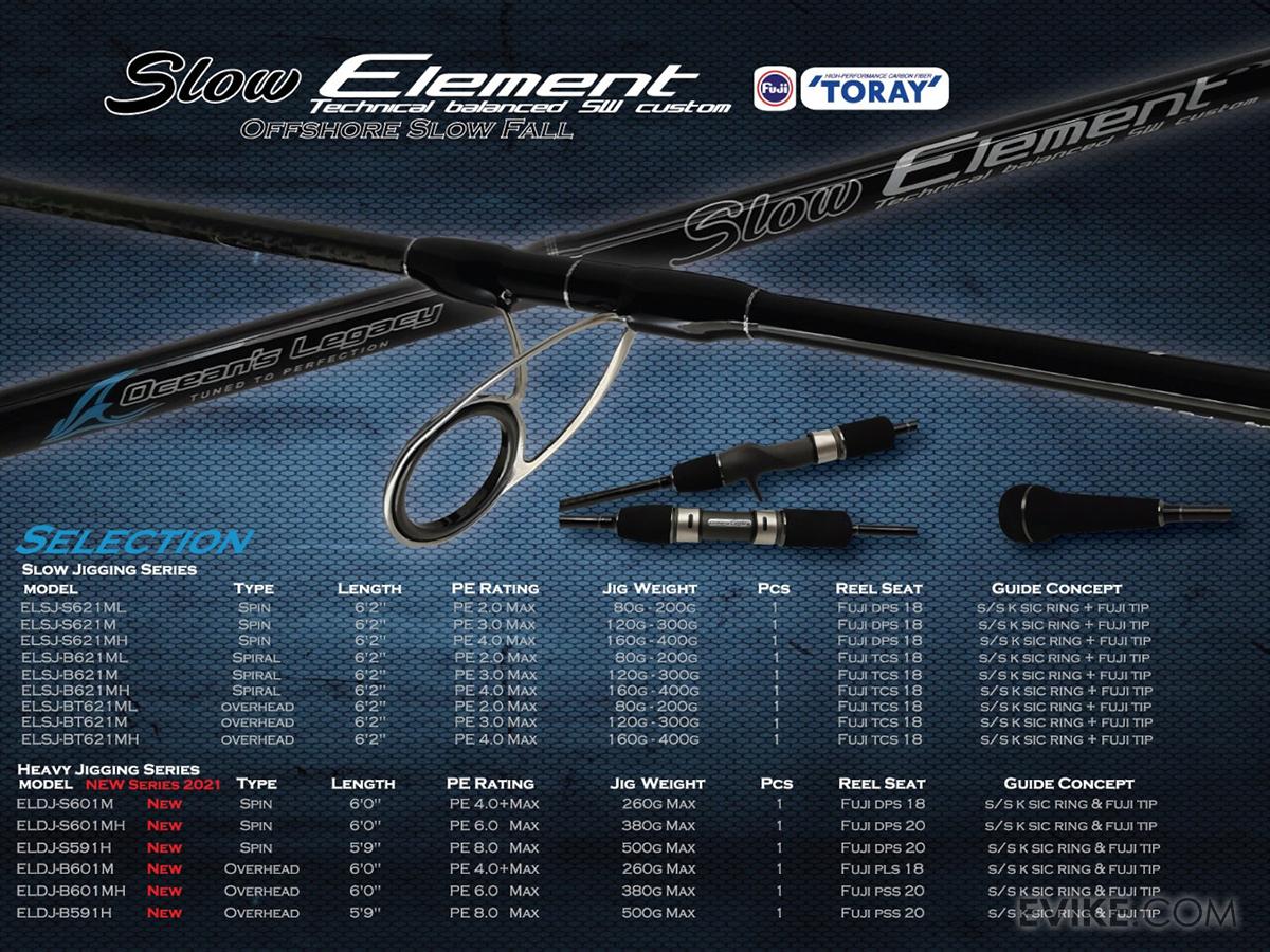 Ocean's Legacy Element Jigging Series Fishing Rod (Model Deep Overhead