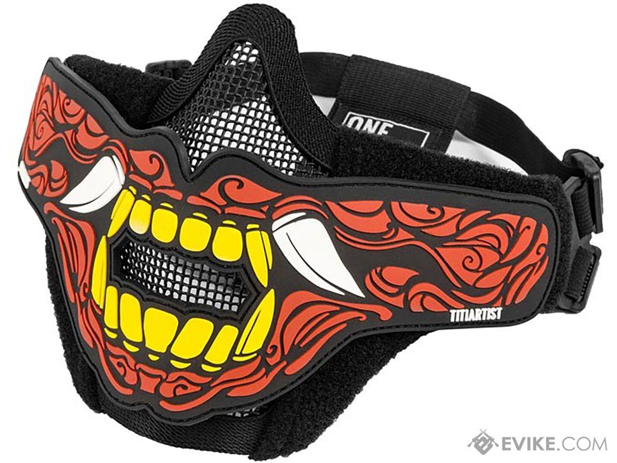 OneTigris Face Off Foldable Mesh Half-Face Mask (Type: Samurai / Titi Artist)