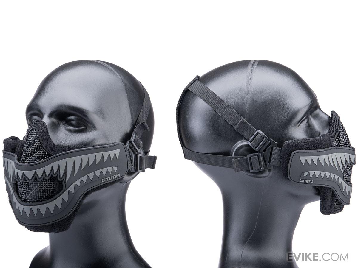 "Face Off" Foldable Mesh HalfFace Mask (Type Storm Black