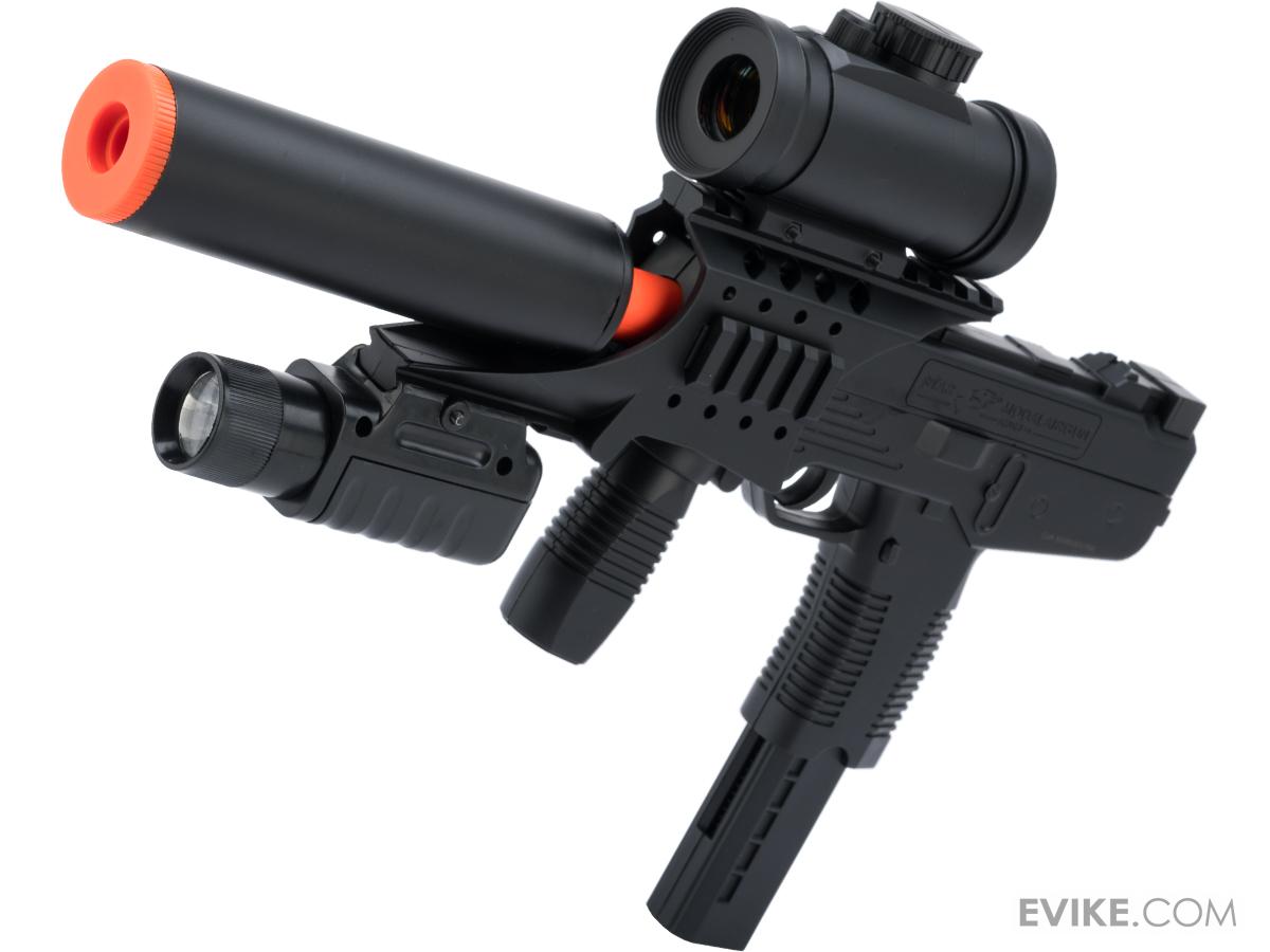 Double Eagle M30P Airsoft SMG w/ Mock Silencer Flaslight and Reddot