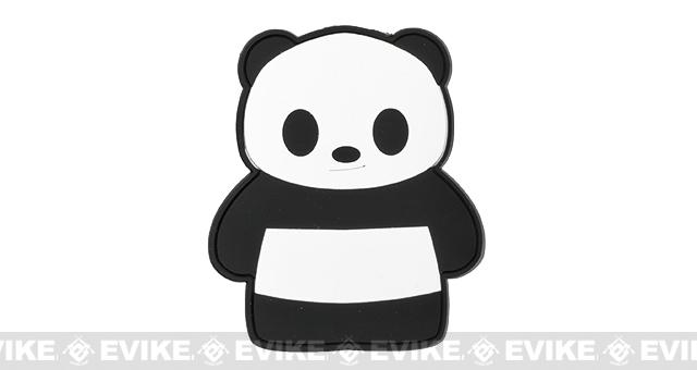 Epik Panda Birthday Suit PVC Rubber Hook and Loop Morale Patch - Black / White