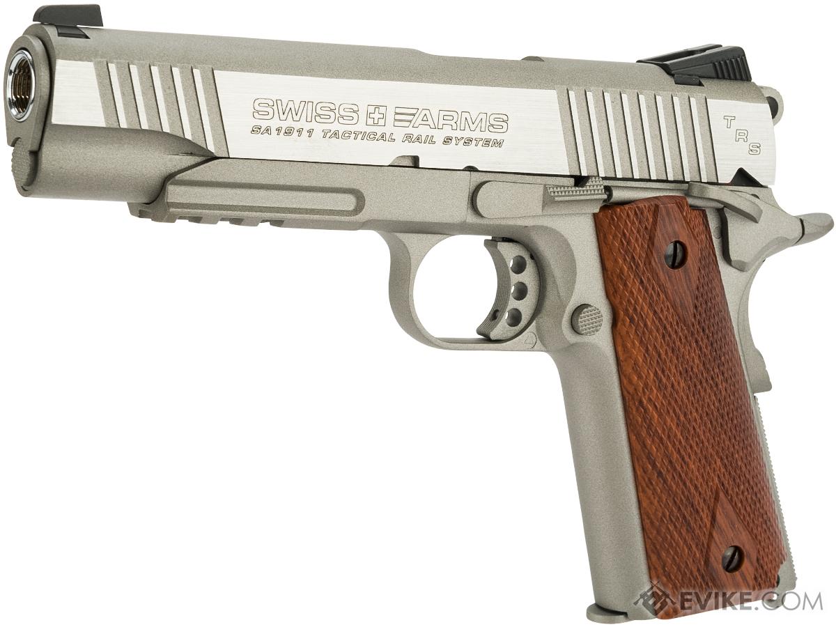 Swiss Arms SA 1911 MRP CO2 Powered Blowback 4.5mm Air Pistol (Color: Silver)