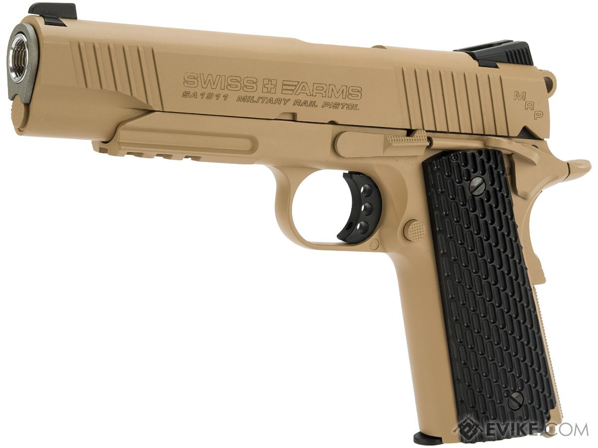 Swiss Arms SA 1911 MRP CO2 Powered Blowback 4.5mm Air Pistol (Color: Tan)