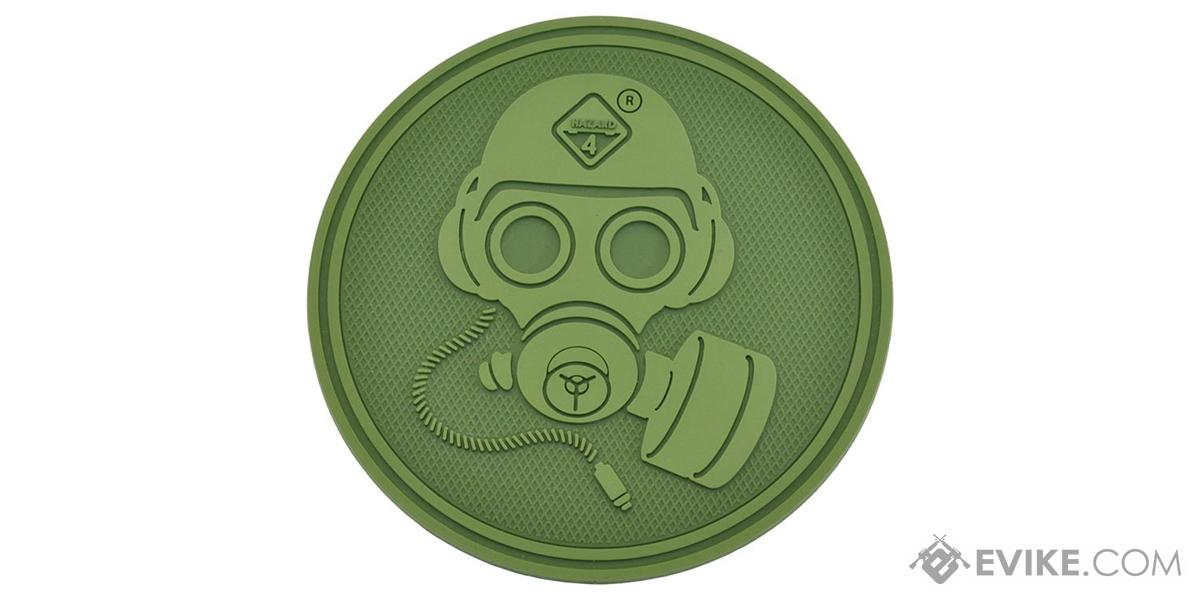 Hazard 4 Special Forces Gas Mask Rubber Hook and Loop Patch (Color: OD Green)