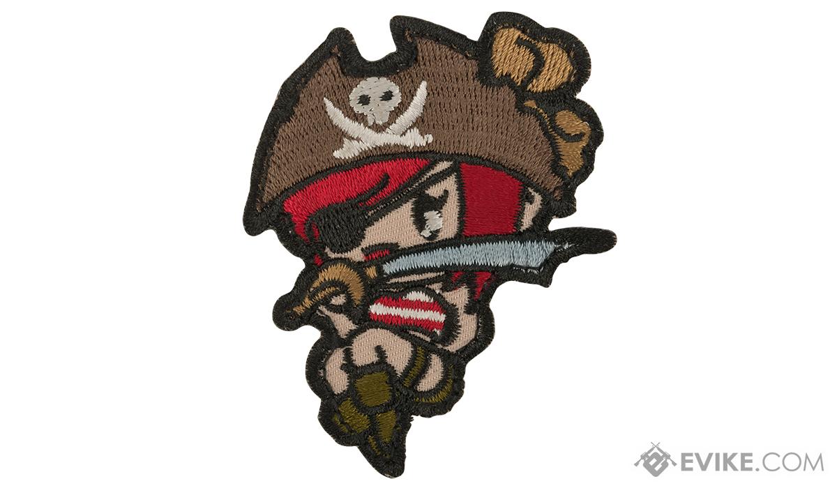 Mil-Spec Monkey Pirate Girl Morale Patch (Color: High Contrast)