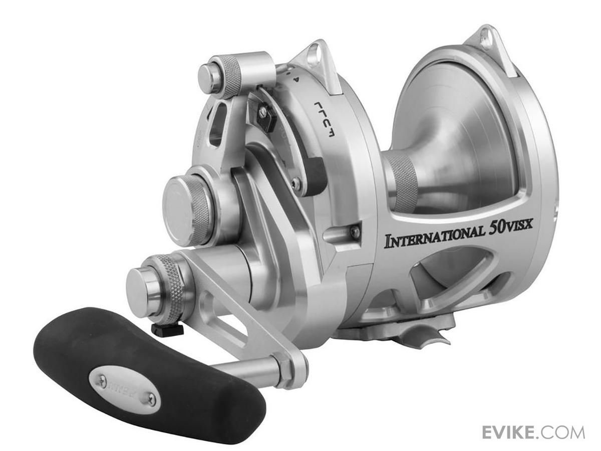 Penn International VISX 2-Speed Lever Drag Reel (Model: INT50VISXS / Silver)