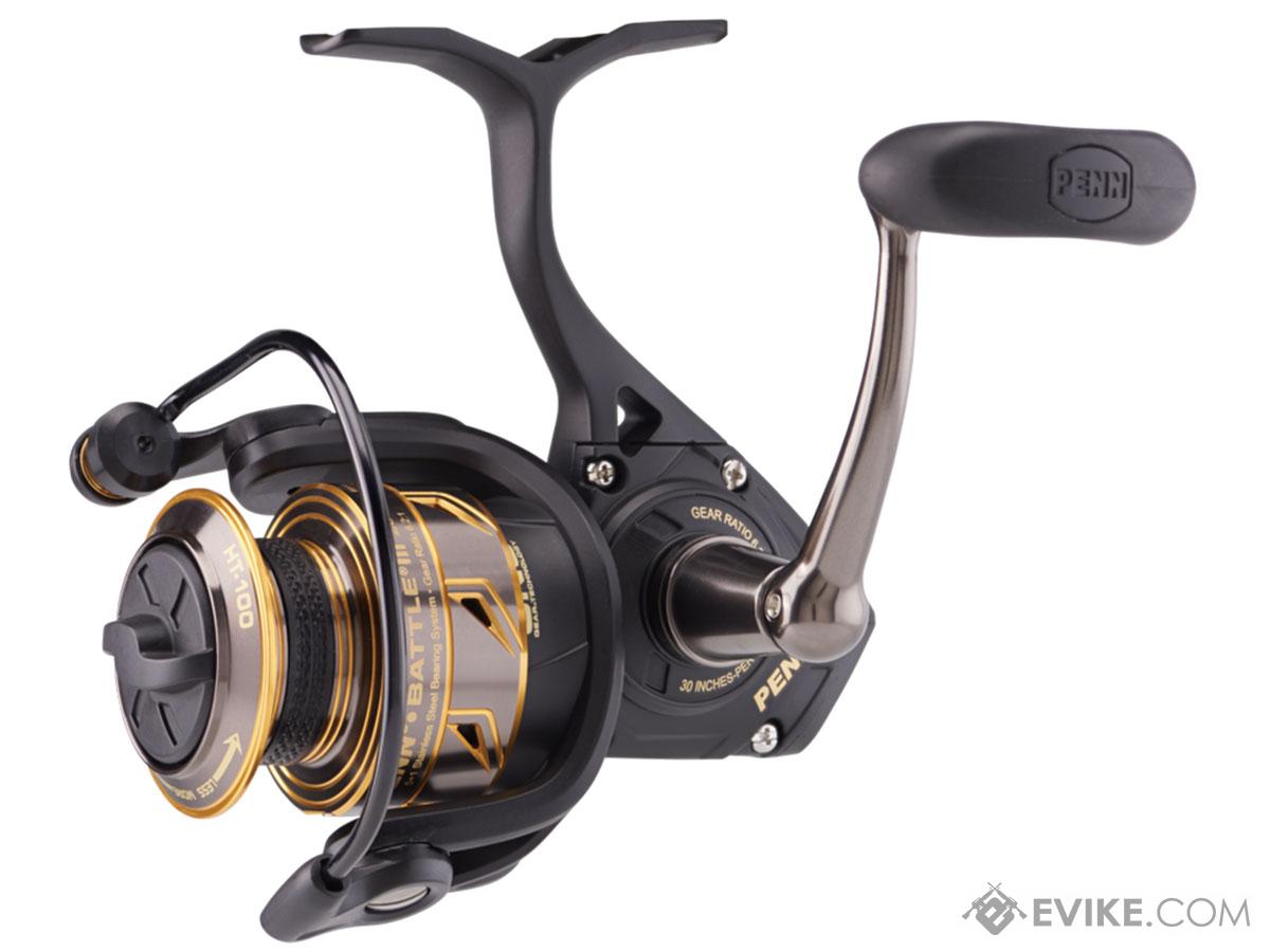 Penn Battle III Ambidextrous Reversible Spinning Fishing Reel (Model: Black Gold / BTLIII2000)