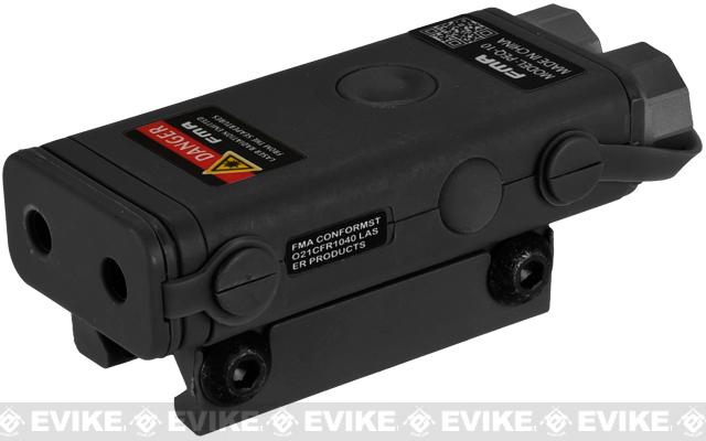 PEQ-10 Compact Airsoft LED Illuminator / Laser Combo by Bravo FMA (Color: Black)